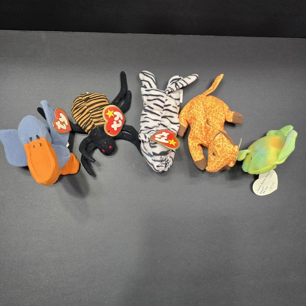 Teenie Tiny Beanie Babies Twigs Spinner‎ Blizz Coral Scoop